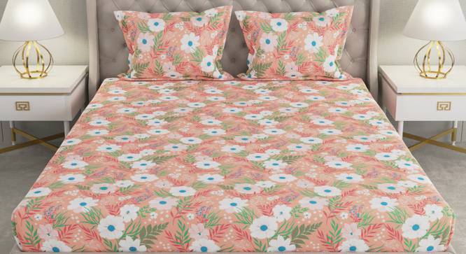 Harmon Multicolor Floral 104 TC Cotton Queen Size Bedsheet with 2 Pillow Covers (Queen Size, Multicolor) by Urban Ladder - Front View Design 1 - 492387