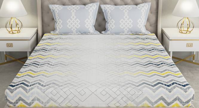 Chet Multicolor Abstract 140 TC Cotton Queen Size Bedsheet with 2 Pillow Covers (Queen Size, Multicolor) by Urban Ladder - Front View Design 1 - 492496