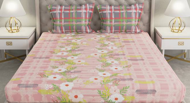 Vanessa Multicolor Floral 140 TC Cotton Queen Size Bedsheet with 2 Pillow Covers (Queen Size, Multicolor) by Urban Ladder - Front View Design 1 - 492642