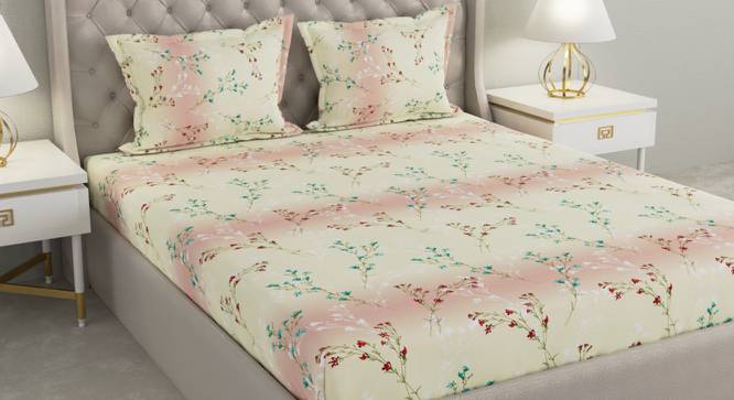 Gabriel Multicolor Floral 104 TC Cotton Queen Size Bedsheet with 2 Pillow Covers (Queen Size, Multicolor) by Urban Ladder - Cross View Design 1 - 492677