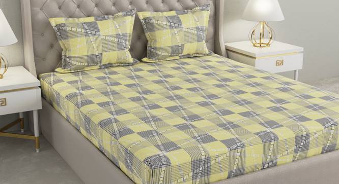Jada Multicolor Geometric 104 TC Cotton Queen Size Bedsheet with 2 Pillow Covers (Queen Size, Multicolor) by Urban Ladder - Cross View Design 1 - 492683