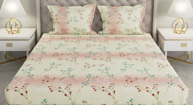 Gabriel Multicolor Floral 104 TC Cotton Queen Size Bedsheet with 2 Pillow Covers (Queen Size, Multicolor) by Urban Ladder - Front View Design 1 - 492688