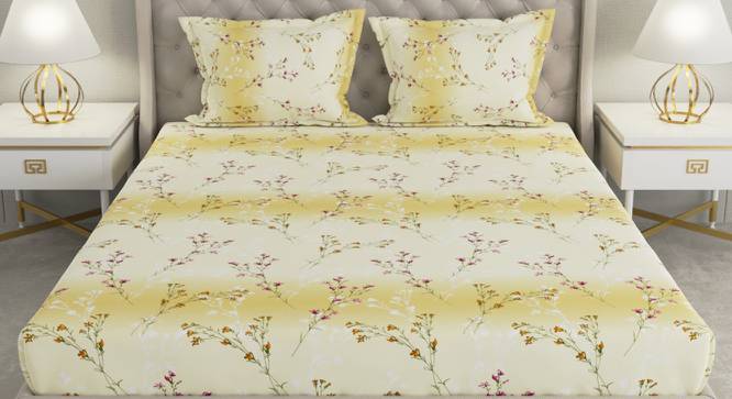 Gal Multicolor Floral 104 TC Cotton Queen Size Bedsheet with 2 Pillow Covers (Queen Size, Multicolor) by Urban Ladder - Front View Design 1 - 492689