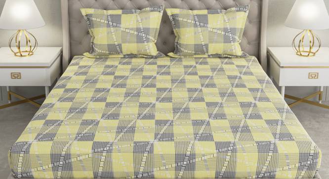 Jada Multicolor Geometric 104 TC Cotton Queen Size Bedsheet with 2 Pillow Covers (Queen Size, Multicolor) by Urban Ladder - Front View Design 1 - 492694