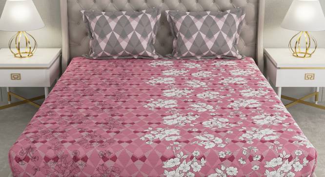 Ozzy Multicolor Floral 140 TC Cotton Queen Size Bedsheet with 2 Pillow Covers (Queen Size, Multicolor) by Urban Ladder - Front View Design 1 - 492696