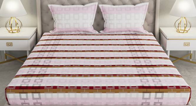 Sigourney Multicolor Geometric 140 TC Cotton Queen Size Bedsheet with 2 Pillow Covers (Queen Size, Multicolor) by Urban Ladder - Front View Design 1 - 492698