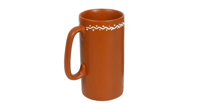 Orazio Brown Ceramic 450 ml Beer Mugs - Set of 2 (Brown, Set Of 2 Set) by Urban Ladder - Front View Design 1 - 493189
