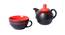 Donya Black Ceramic 200 ml Tea Pot Set (Black, Set Of 2 Set) by Urban Ladder - Front View Design 1 - 493264