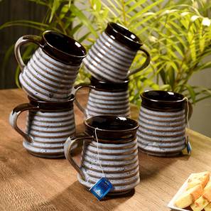 Tea Cups Design Donella Multicolor Ceramic 290 ml Coffee Mugs & Tea Cups - Set of 6 (Multicolor, Set of 6 Set)