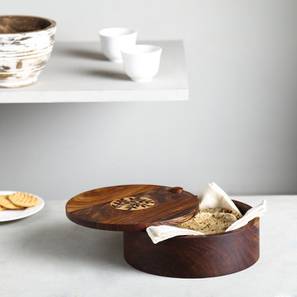 Kitchen Organizers Design Eroiqua Solid Wood 1000 ml Jar (Brown)