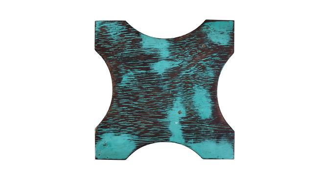 Rida Blue Solid Wood 3.5 x 3.5 Inches Coasters - Set of 6 (Blue, Set of 6 Set) by Urban Ladder - Front View Design 1 - 493608