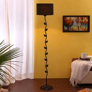 Floor Lamps In New Delhi Design Aerilyn Black Cotton Shade Floor Lamp (Black)