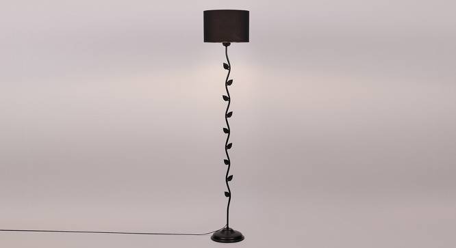 Aerilyn Black Cotton Shade Floor Lamp (Black) by Urban Ladder - Front View Design 1 - 493656