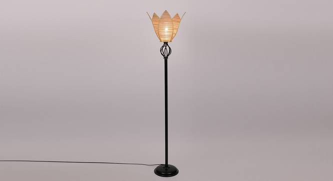 Ashton Black Bamboo Shade Floor Lamp (Beige) by Urban Ladder - Front View Design 1 - 493668