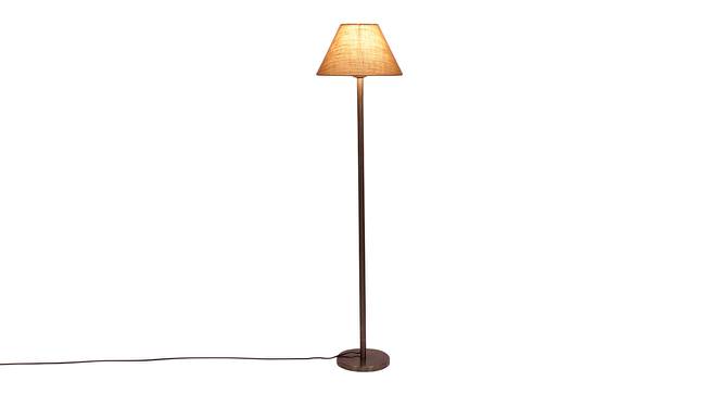 Denzel Beige Cotton Shade Floor Lamp (Beige) by Urban Ladder - Front View Design 1 - 493672