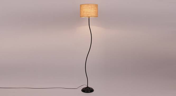 Donahue Beige Cotton Shade Floor Lamp (Beige) by Urban Ladder - Front View Design 1 - 493673