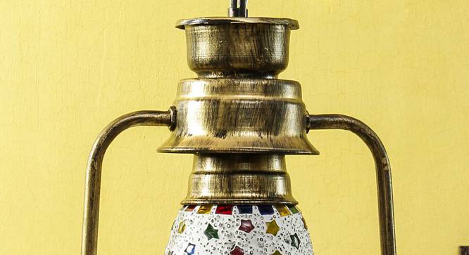 Perla Multicolor Metal Lantern Hanging Lamp (Multicolor) by Urban Ladder - Cross View Design 1 - 493675