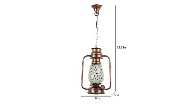 Sloane Multicolor Metal Lantern Hanging Lamp (Multicolor) by Urban Ladder - Cross View Design 1 - 493676