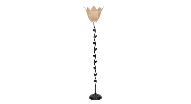 Dabney Black Bamboo Shade Floor Lamp (Beige) by Urban Ladder - Cross View Design 1 - 493679