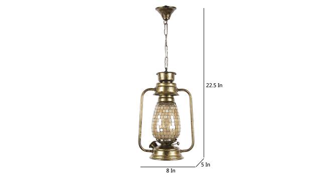 Opal Multicolor Metal Lantern Hanging Lamp (Multicolor) by Urban Ladder - Design 1 Dimension - 493713