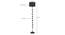 Aerilyn Black Cotton Shade Floor Lamp (Black) by Urban Ladder - Design 1 Dimension - 493714