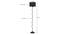Seaver Black Cotton Shade Floor Lamp (Black) by Urban Ladder - Design 1 Dimension - 493717