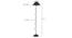 Orion Black Cotton Shade Floor Lamp (Black) by Urban Ladder - Design 1 Dimension - 493720