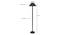 Huck Black Cotton Shade Floor Lamp (Black) by Urban Ladder - Design 1 Dimension - 493723