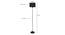 Saul Black Cotton Shade Floor Lamp (Black) by Urban Ladder - Design 1 Dimension - 493724