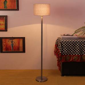 devansh Darlene Grey Cotton Shade Floor Lamp-picture-15