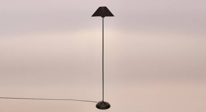 Will Black Cotton Shade Floor Lamp (Black) by Urban Ladder - Front View Design 1 - 493756