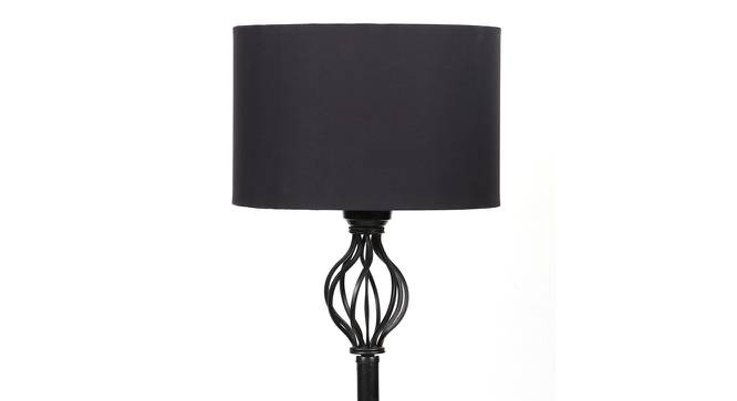 Gloria Black Cotton Shade Floor Lamp (Black) by Urban Ladder - Front View Design 1 - 493757