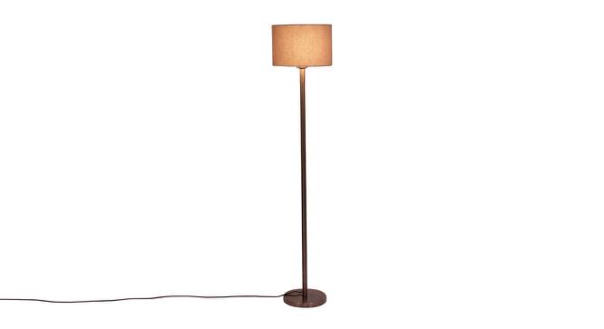 Darlene Grey Cotton Shade Floor Lamp (Grey) by Urban Ladder - Front View Design 1 - 493761
