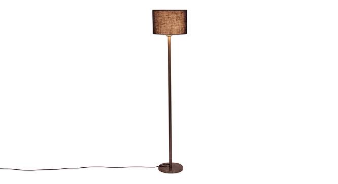Daveigh Blue Cotton Shade Floor Lamp (Blue) by Urban Ladder - Front View Design 1 - 493762