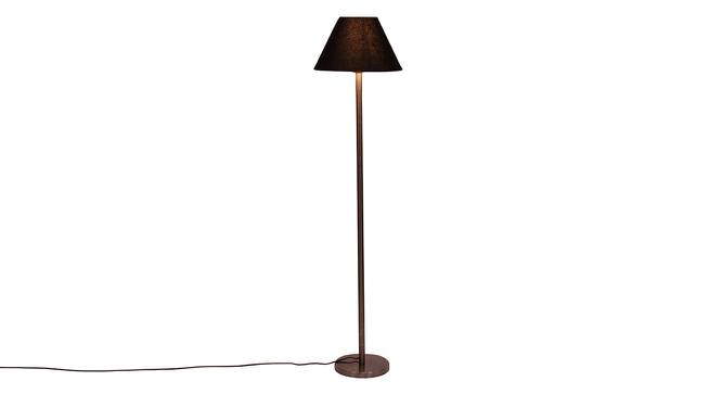 Deance Black Cotton Shade Floor Lamp (Black) by Urban Ladder - Front View Design 1 - 493763