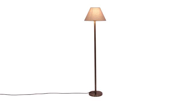 Deance Grey Cotton Shade Floor Lamp (Grey) by Urban Ladder - Front View Design 1 - 493764