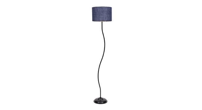 Donahue Blue Cotton Shade Floor Lamp (Blue) by Urban Ladder - Cross View Design 1 - 493789