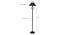 Ray Black Cotton Shade Floor Lamp (Black) by Urban Ladder - Design 1 Dimension - 493819