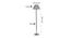 Deance Grey Cotton Shade Floor Lamp (Grey) by Urban Ladder - Design 1 Dimension - 493825