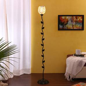 Bedroom Furniture In Lavasa Design Winston Black Glass Shade Floor Lamp (Multicolor)