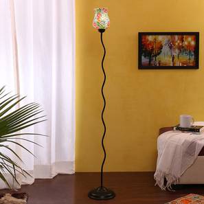Floor Lamps Design Ellery Black Glass Shade Floor Lamp (Multicolor)