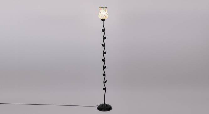 Thompson Black Glass Shade Floor Lamp (Multicolor) by Urban Ladder - Front View Design 1 - 493859