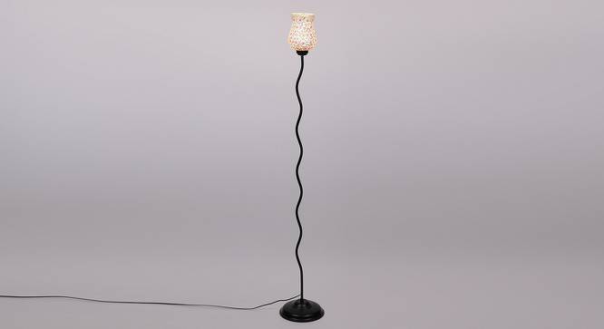 Deirdre Black Glass Shade Floor Lamp (Multicolor) by Urban Ladder - Front View Design 1 - 493864