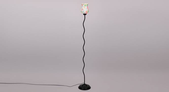 Ellery Black Glass Shade Floor Lamp (Multicolor) by Urban Ladder - Front View Design 1 - 493866
