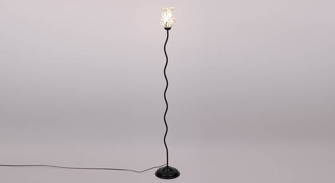 Hadley Black Glass Shade Floor Lamp (Multicolor) by Urban Ladder - Front View Design 1 - 493867