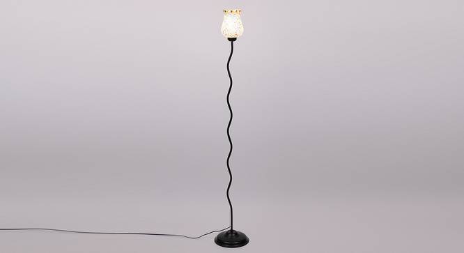 Hathaway Black Glass Shade Floor Lamp (Multicolor) by Urban Ladder - Front View Design 1 - 493868