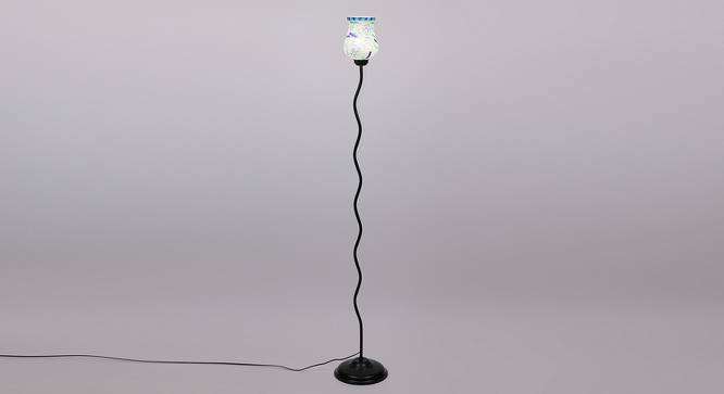 Langley Black Glass Shade Floor Lamp (Multicolor) by Urban Ladder - Front View Design 1 - 493870