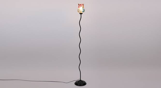 Leighton Black Glass Shade Floor Lamp (Multicolor) by Urban Ladder - Front View Design 1 - 493871