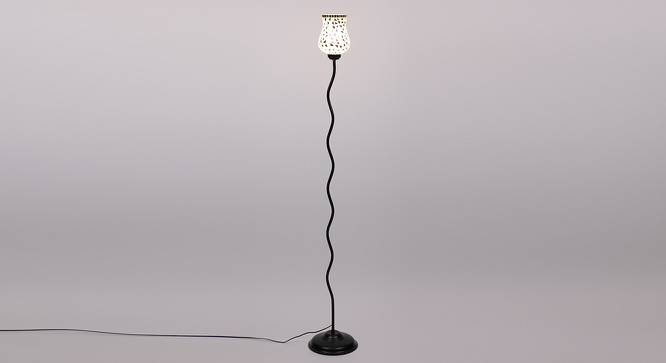 Lennox Black Glass Shade Floor Lamp (Multicolor) by Urban Ladder - Front View Design 1 - 493872