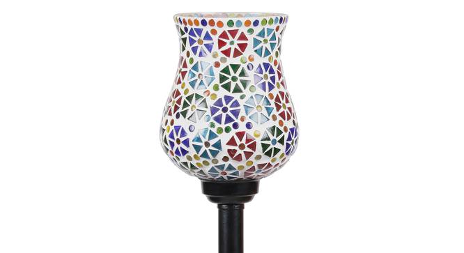 Caleb Black Glass Shade Floor Lamp (Multicolor) by Urban Ladder - Design 1 Side View - 493898